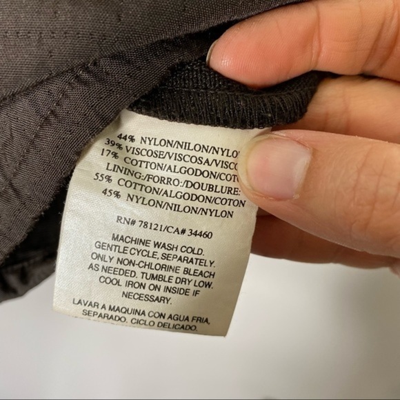 Eileen Fisher Brown Zip Front Nylon Blend Jacket Size Small - Picture 4 of 5